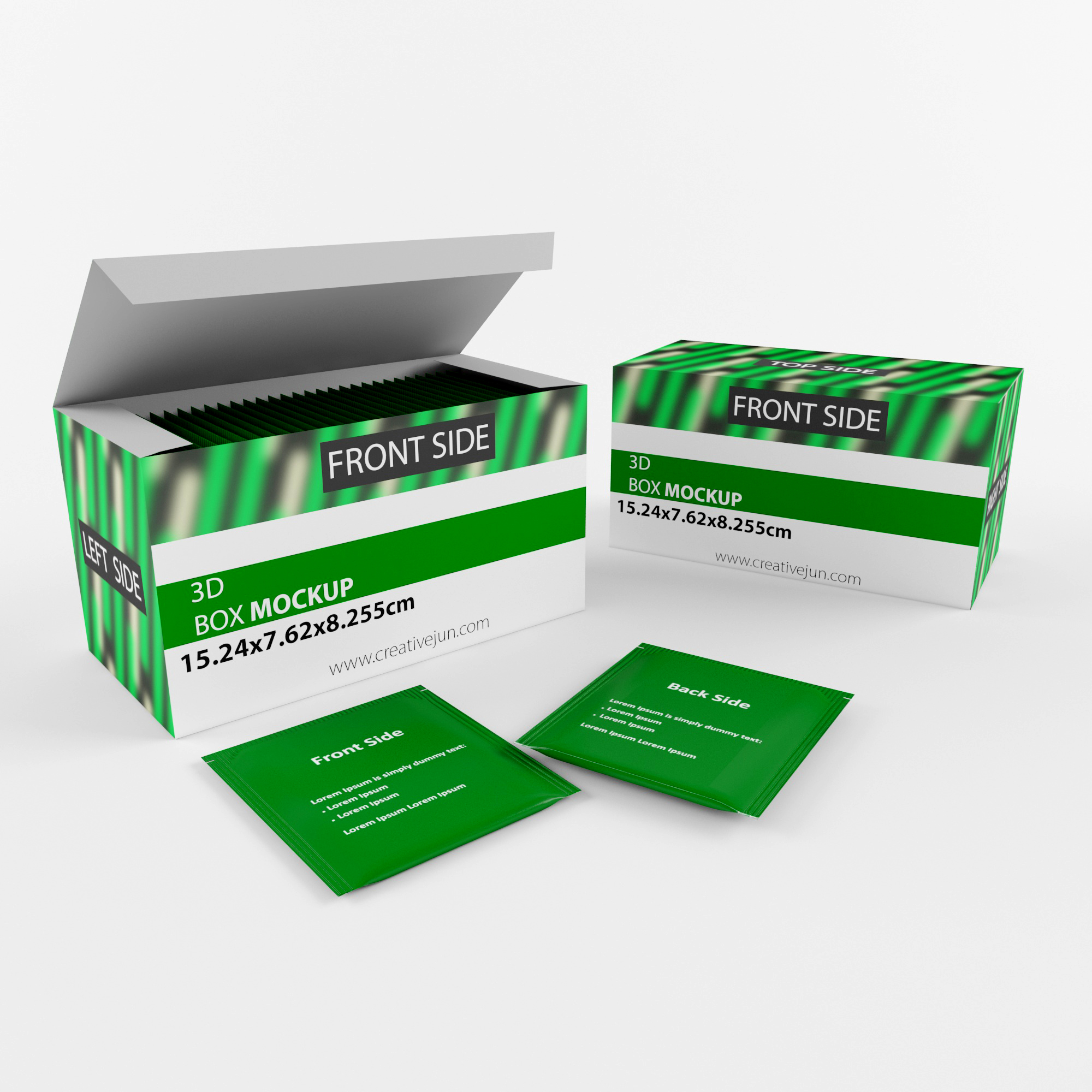 sachet with Box by creativejun 3DOcean